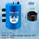 Pool Ladder Weights 30L Universal Large Pool Step Weights Sand Bag Waterproof 500D PVC Swimming Pool Weights for Above Ground and Inside Pool with Nylon Handle (Blue, 30L)