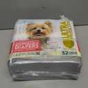 Paw Inspired 32ct Disposable Dog Diapers | Female Dog Diapers Ultra Protection | Diapers for Dogs in Heat, Excitable Urination, or Incontinence (X-Small)