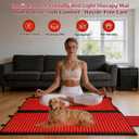 Red Light Therapy Mat Full Body with 2630 LEDs, 74.8"x33.6" Flexible Infrared Red Light Blanket for Home Use, Dual 660nm & 850nm, Adjustable Modes and Timer Control