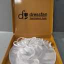 dressfan Fascinator Hats for Women,Linen Vintage Feather Headwear for Derby/Church/Wedding/Cocktail/Tea Party (White)