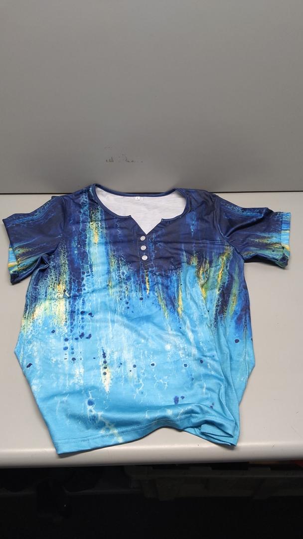 Women's Summer Tops 2025 Trendy V Neck Button Down Short Sleeve Shirts Business Casual Basic Tee Loose Comfy Blouse, S