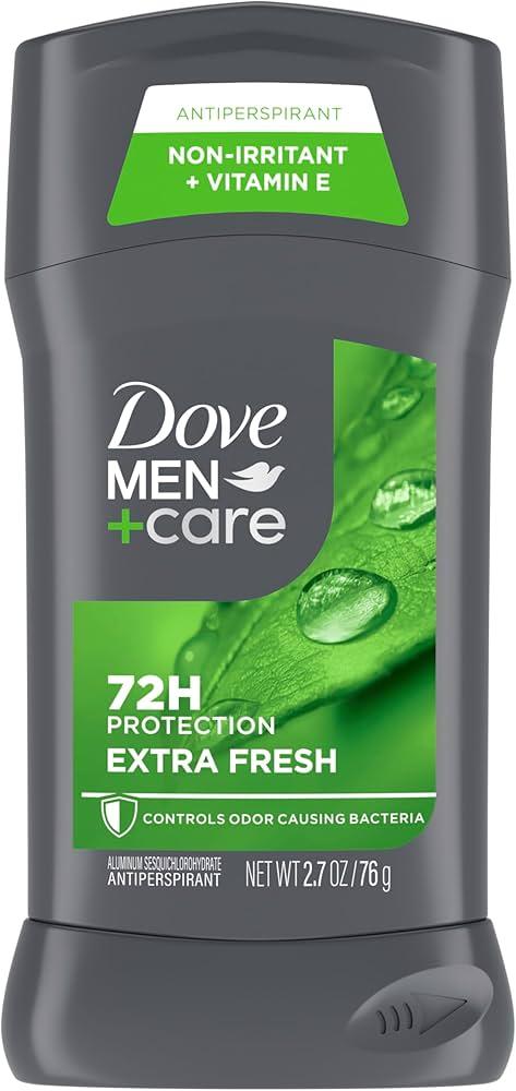 Dove Men+Care Antiperspirant Deodorant Stick for Men 2 Count Extra Fresh with 72hour Sweat & Odor Protection with 1/4 Moisturizing Cream & Longlasting Citrus scent 2.7 oz