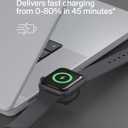 Belkin Portable USB-C Apple Watch Charger - MFi-Certified USB-C Charger for Apple Watch Series 9, 8, 7, Ultra - Compatible with MacBook, iPhone 16 & More - Black