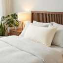 Q&J Fabric Co. Satin Pillowcase King, Beige Pillow Cases Set of 2, Smooth and Cooling Similar to Silk Pillowcases with Envelope Closure, King Size Pillow Covers for Hair Care, 20x36 Inch