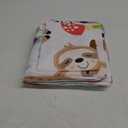 QOOMO Kawaii Sloth Print Kids Fitted Sheet Set, Cute Animal Bedding Set Twin Size for Boys Girls, Cooling Breathable Botanical Flowers Sheet Sets,1 Fitted Sheet, 1 Flat Sheet, 2 Pillow Cases