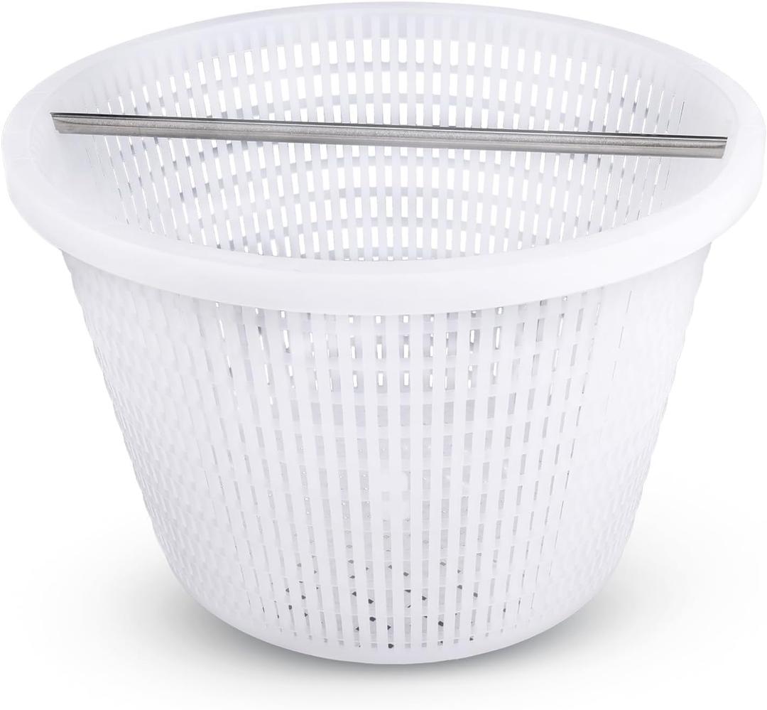 Skimmer Basket with Handle, for Pentair 08650-0007 08650-0007Z Sta-Rite U-3 White