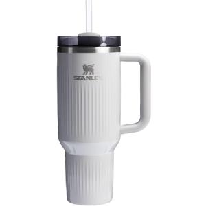 STANLEY Quencher H2.0 Tumbler with Handle and Straw 40 oz | Flowstate 3-Position Lid | Cup Holder Compatible for Travel | Insulated Stainless Steel Cup | BPA-Free | Fluted Ash Gloss