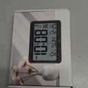 WallarGe Atomic Digital Wall Clock Battery Operated, Self-Setting, Large Display with Temperature, Date, Day of The Week, Silent Wall Mount Digital Clock, 4 Time Zones, DST