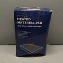 Electric Heated Mattress Pad Queen Size Dual Control Bed Warmer, Deep Pocket, Side Storage Pouch for Controller, Machine Washable, 3D Air Layer Fabric, 60"x80", Grey (Gray)