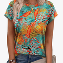 Alaroo Womens Summer Tops Short Sleeve Shirts Crew Neck Cute Trendy Tunic Blouses (2XL)