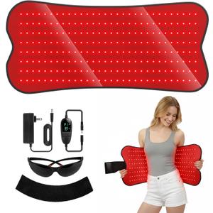 Red Light Therapy Pad for Body - 31.1" x 14.2" RedLight Therapy Mat with 240 LEDs Near Infrared Red 660nm & 850nm, Redlight Therapy Pads for Relief Back, Waist, Shoulder, Knee Pain