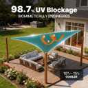 Royal Shade 22' x 22' x 22' Green Triangle Super Ring Sun Shade Sail Canopy RSAWTN, Heavy Duty Durable Structure, Reinforced Corners & Edges, 260 GSM Permeable Fabric (We Make Custom Size)