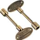 Tondiamo 2 Pcs Universal Gas Valve Key Fireplace Key for Gas Fire Pits Polished Brass Replacement Gas Key for Outdoor Gas Fireplace Fits Both 1/ 4-inch and 5/ 16-inch Turn Ball (Bronze Color, 3 Inch)