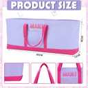 Mahjong Bag for Tiles and Racks Empty American Mahjong Tiles Carrying Tote 31.5 x 12 x 4 Inches Canvas Tile Games Accessories Gifts for Card Pushers Rack Mat Carrying, Case Only(Purple)