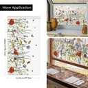 ADD.HERES Window Privacy Film, Colorful Floral Window Stickers, Removable DIY Bouquet Static Clings, Decals for Home School Office Party Supplies, Butterfly Among The Flowers, 17.5 x 78.7 in