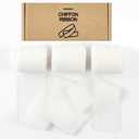 1-1/2 Inch x 15 Yards Handmade Fringe Chiffon Silk Ribbon for Bow Bouquets, Gift Wrapping, Weddings, Invitations, Floral Decoration, DIY Crafts (White)