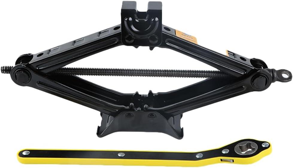 Car Jack Kit, Scissors Jack car, Max 2 ton (4,409 lb) Capacity, tire Jack Tool kit, Power Saving Ratchet Handles, Steel Scissors for tire Wrenches Only, for Emergency Use Only