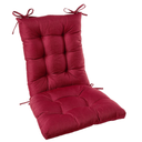 Rocking Chair Cushion Premium Tufted Pads Non Skid Slip Backed Upper and Lower with Ties, 2 Piece Set