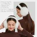 Winter Ear Muffs Women Foldable Faux Fur Earmuffs Knitted Headband Ear Warmer Outdoor Ear Cover For Girls (Gray)