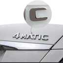 4-Matic Emblem 3D ABS Trunk Logo Badge Decoration Gift (Chrome Silver) Compatible for Mercedes-Benz Accessories (A1)