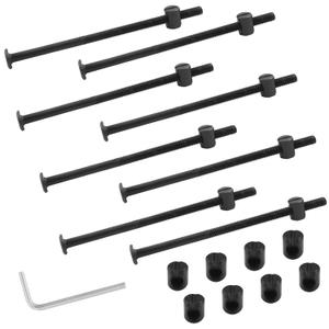 Biaungdo M6 x 120mm Bunk Bed Bolts, Hex Drive Socket Furniture Barrel Screws Bolt Nuts Furniture Crib Baby Bed Bolt with Wrench(Black, 12 Pcs)