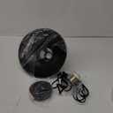 GLOBE Electric 65712 Robin 1-Light Plug-in or Hardwire Pendant, Satin Black, Antique Brass Accents, 15ft Black Woven Fabric Cord, in-Line On/Off Rocker Switch