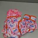 wegreeco Washable Dog Diapers Female (3 Pack), Highly Absorbent Dog Diapers for Female Dogs in Heat, Period, Incontinence, or Excitable Urination (Ocean of Flowers, Small)