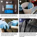 Exhaust Heat Wrap,2x 16 Ft, Motorcycle Fiberglass Heat Shield Tape With Stainless Ties, Black