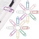 16 Pack QMPRKPE Paperclip Pen Holder for Notebook, Professional Heart Paper Clips Organizer, Multi-Purpose Metal Paper Clip Pen Holder, Vibrant Colors &Easy to Use for Students, Office & School