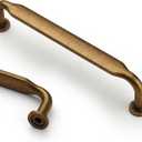 Asidrama 10 Pack 5 Inch(128mm) Antique Brass Kitchen Cabinet Handles, Cabinet Pulls Kitchen Cabinet Hardware for Cupboard Drawer Pulls (5" Hole Center)