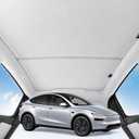 Off-White Roof Sunshade for 25-26 Tesla Model Y Juniper