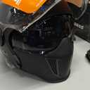 TRIANGLE Full Face Motorcycle Helmets,Off-Road Motocross Helmet for Men & Women,Dual Visor with Internal Tinted Sunshield,Open Face 3/4 Adult Racing Helmet DOT Approved (Black,XL)