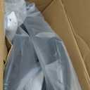 BOLISS Ergonomic Drafting Chair with 4-Level Adjustable Headrest Tall Standing Desk Stool with Soft Microfiber Leather Seat, Breathable Mesh Back, 90 Flip-Up Arms, and Adjustable Foot Ring (BLS-2818HD)