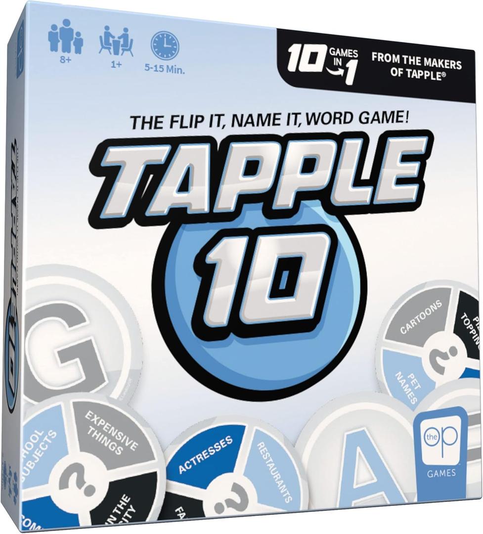 USAopoly Tapple 10 | Featuring 10 Different Games in 1 | Fast-Paced Fun Family Card Game in Portable Packaging | 1 or More Players, Ages 8+