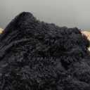 KING DARE 9x12 Area Rug for Living Room Plush Carpet, Soft Fluffy Shaggy Fuzzy Furry Large Black Rug, Anti-Slip Washable Modern Floor Rug for Bedroom Home Aesthetic Decor