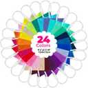 qiqee 600Pcs Mini Paper Gift Bags with Handles - Party Favor Bags - 24 Solid Colors(12×15×6cm / 4.5"×6"×2.5"), 1 Count
