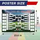 DLPL World Cup 2026 Schedule Soccer Poster, 23.616.5 Inch with Black Dry Erase Marker, World Cup 2026 Merchandise for Soccer Fans & Party Decor
