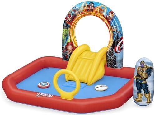 Bestway Marvel's Avengers Assemble Kids Inflatable Water Play Center | Outdoor Summer Pool Toy for Children Ages 2+