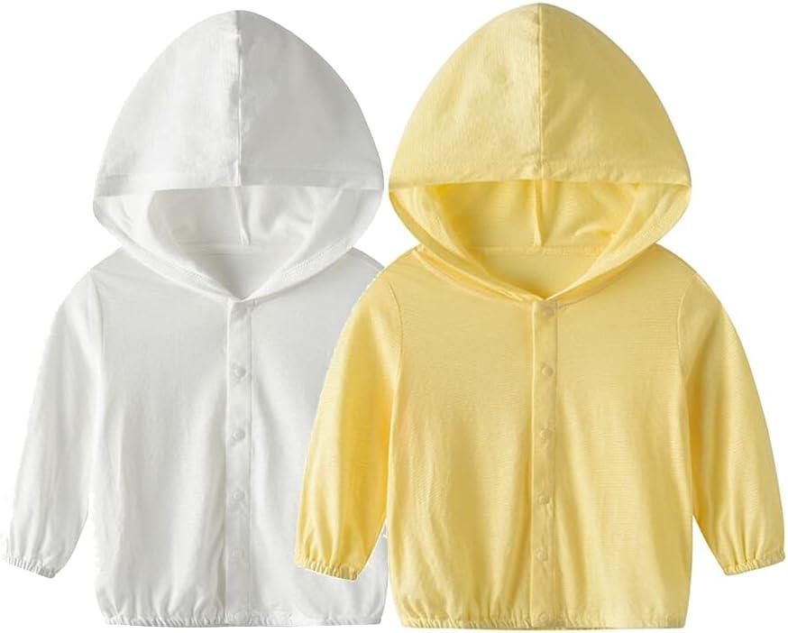Vivobiniya Baby Lightweight Sunscreen Hoodie Toddler Summer Sun Protection Outwear Breathable Coat Jacket, 100cm 