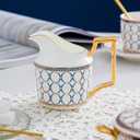 CwlwGO-15 Pieces Porcelain Tea Service Set for 4, Bone China Coffee Tea Sets,Tea Cup Set with Teapot, Sugar Bowl, Creamer Pitcher And Gifts Box, Britain Tea Cups and Saucer Sets For Women,Adults.