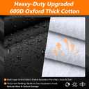Heavy Duty Mini Excavator Cover, 6-Layer 600D Oxford Fabric with Inner Cotton Split Design for Better Fit, Waterproof All-Weather Machine Protection for 1.7 Ton Mini Excavator (M - 1.6-2.3 Ton)