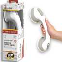 Safe-er-Grip Safe-er-Grip Changing Lifestyles Suction Cup Grab Bars for Bathtubs & Showers; Safety Bathroom Assist Handle, White & Grey, 12 inches