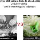 2 x Stainless Steel Multi-Blade Green Onion Cutter  Scallion Slicer, Garnish Tool, Vegetable Chopper for Shredding & Slicing, Practical Kitchen Gadget (Green)