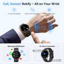 Smart Watches for Men/Women (2 Bands), 1.27 Round Smartwatch Fitness Tracker with Bluetooth Calls (Make/Answer), Heart Rate/SpO2/Sleep Monitor, 12 Days Battery, IP68 Waterproof