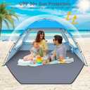 Gorich Beach Tent Sun Shelter for 3 Person with UPF 50＋ UV Protection, Lightweight & Easy Setup Beach Shade Canopy, Portable Beach Shade Tent Beach Cabana