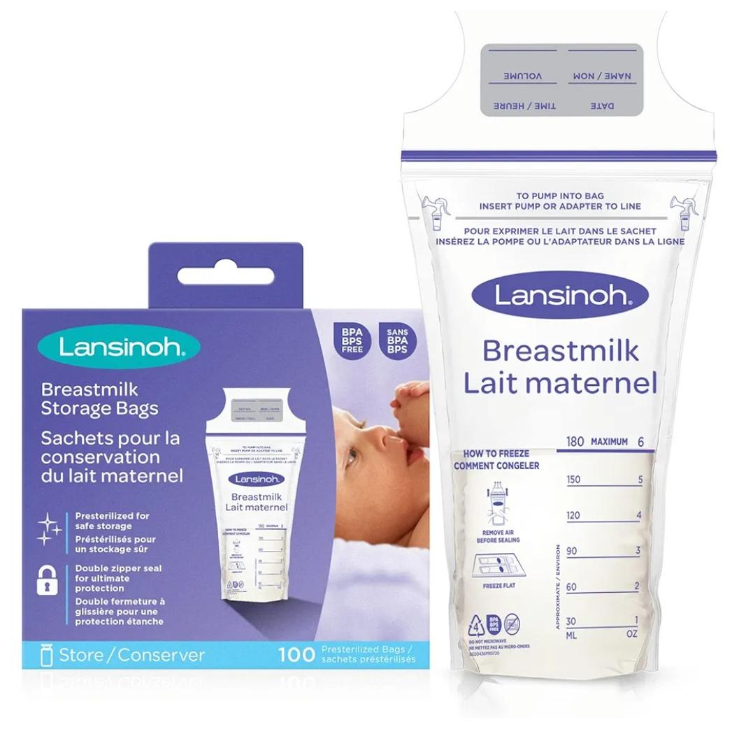 Lansinoh Breastmilk Storage Bags, BPA Free and BPS Free, 5 Packs