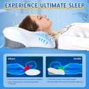 Cervical Neck Pillows with Memory Foam - Neck Pillows for Pain Relief Contour Memory Foam Pillows Ergonomic Neck Support - Adjustable Orthopedic Bed Pillows with Breathable Pillowcase for Sleeping Standard