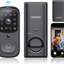 Video Smart Lock with Doorbell, 3 in 1 Keyless Entry Door Lock, Built-in WiFi Camera Deadbolt Lock for Front Door, Fingerprint, Keypad Code, App Control, Voice Control, Auto Lock, IP65, Video Calling