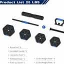 VIVITORY Dumbbell Sets Adjustable Weights, Free Weights with Connector, Non-Rolling Adjustable Dumbbell Set, Barbell for Home Gym, Hexagon, Cement Mixture