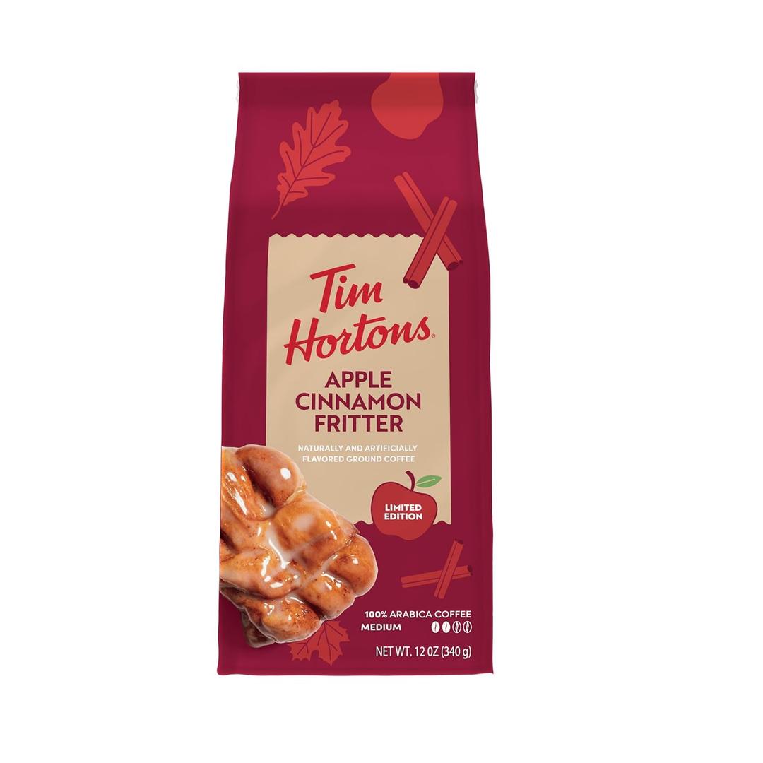 2 x Tim Hortons Apple Cinnamon Fritter Coffee 12oz Ground Bag